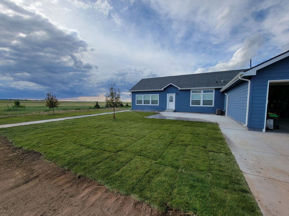 Fresh sod lawn and landscaping, Cheyenne Wyoming
